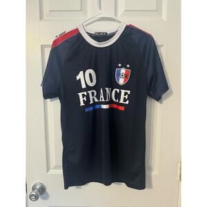 Mad M L France Soccer Jersey Mbappe Kit Blue Size Large